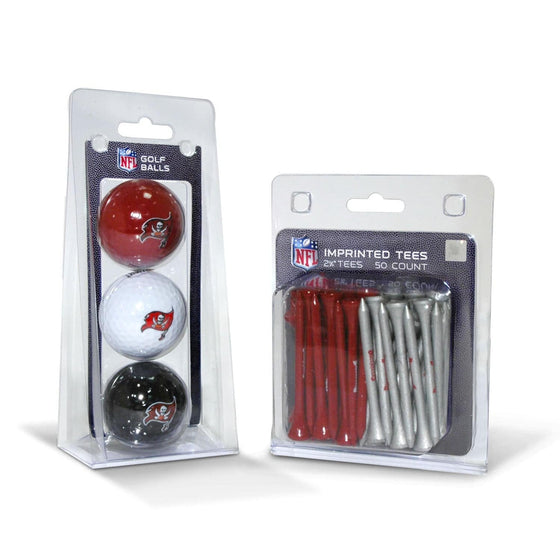 Tampa Bay Buccaneers 3 Golf Balls And 50 Golf Tees - 757 Sports Collectibles