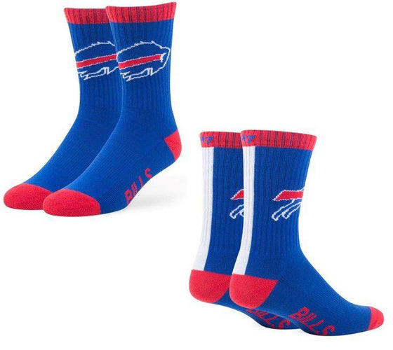Buffalo BIlls 47 Bolt Sports Socks Size L (One Pair) - 757 Sports Collectibles