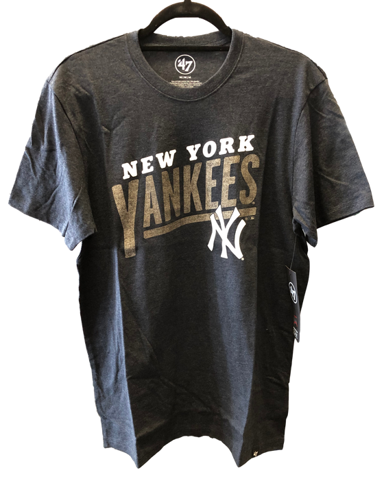 New York Yankees Diagonal Script Navy Blue 47' T-Shirt -  Mens - All Sizes - 757 Sports Collectibles