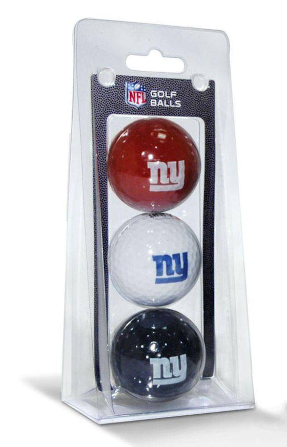 New York Giants 3 Pack Multicolor Golf Balls - 757 Sports Collectibles
