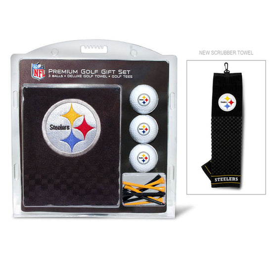 Pittsburgh Steelers Golf Gift Set with Embroidered Towel - 757 Sports Collectibles