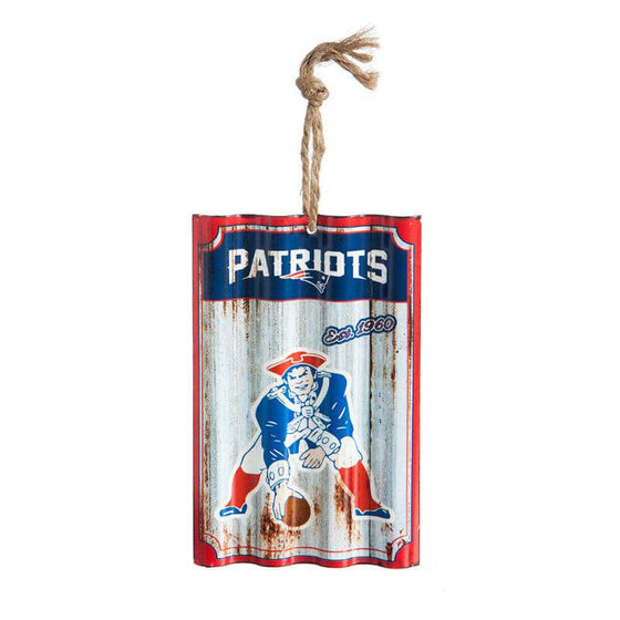 New England Patriots Corrugated Sign Ornament - 757 Sports Collectibles