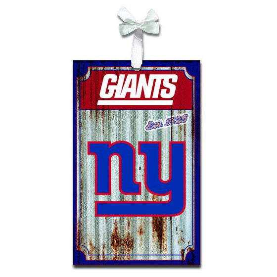 New York Giants Corrugated Sign Ornament - 757 Sports Collectibles