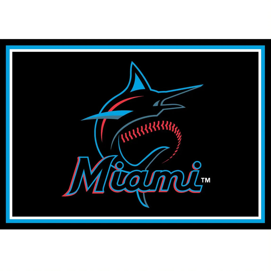Florida Marlins 3x4 Area Rug