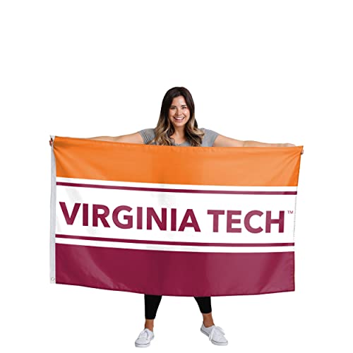 FOCO NCAA Virginia Tech Hokies Unisex Double Sided 3' x 5' Team Logo Horizontal Flag, Horizontal 3' x 5', One Size - 757 Sports Collectibles
