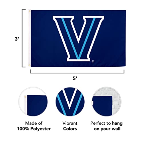 Desert Cactus Villanova University Flag VU Wildcats Flags Banners 100% Polyester Indoor Outdoor 3x5 (Style 1) - 757 Sports Collectibles