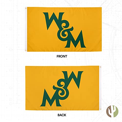 Desert Cactus College of William & Mary Flag Tribe W&M Flags Banners 100% Polyester Indoor Outdoor 3x5 (Style 1) - 757 Sports Collectibles