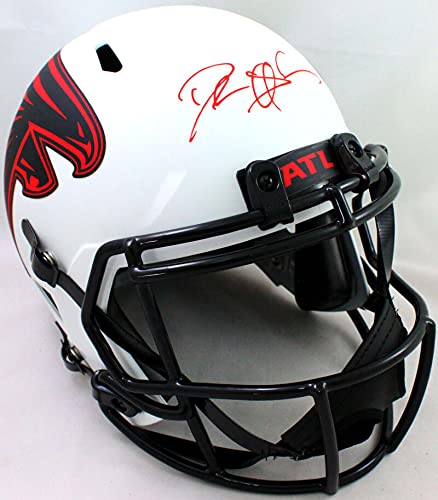 Deion Sanders Signed Atlanta Falcons Lunar Speed F/S Helmet - BA W Holo Red - 757 Sports Collectibles