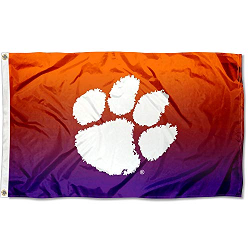 College Flags & Banners Co. Clemson Tigers Two Tone Gradient Flag - 757 Sports Collectibles