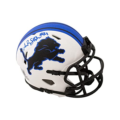 Amon-Ra St. Brown Autographed Detroit Lions Lunar Eclipse Mini Football Helmet - BAS COA - 757 Sports Collectibles