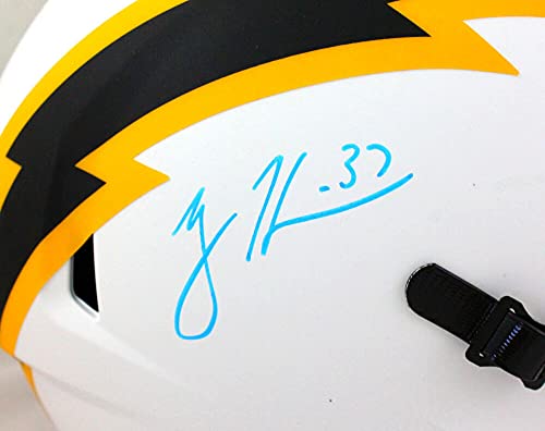 Rodney Harrison Autographed SD Chargers F/S Lunar Helmet- Beckett W BabyBlue - 757 Sports Collectibles