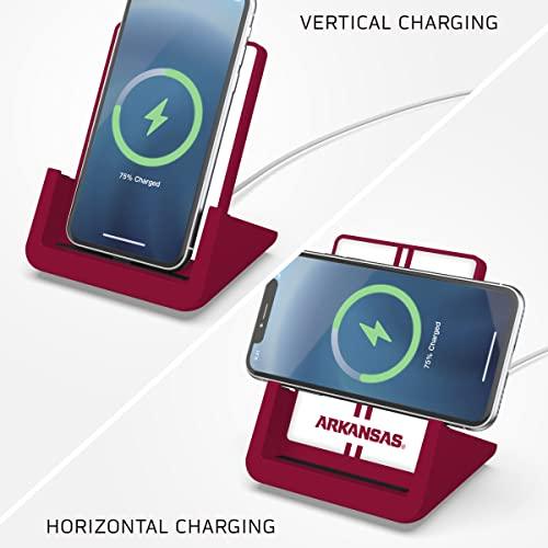 SOAR NCAA Wireless Charging Stand V.4, Arkansas Razorbacks - 757 Sports Collectibles