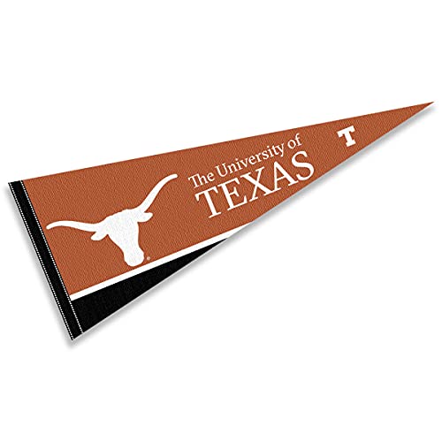 College Flags & Banners Co. Texas Longhorns Pennant Full Size Felt - 757 Sports Collectibles