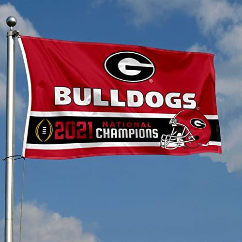 College Flags & Banners Co. Georgia Bulldogs National Football 2021 Champions 3x5 Grommet Flag - 757 Sports Collectibles