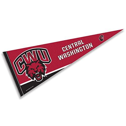 College Flags & Banners Co. Central Washington Wildcats Pennant Full Size Felt - 757 Sports Collectibles