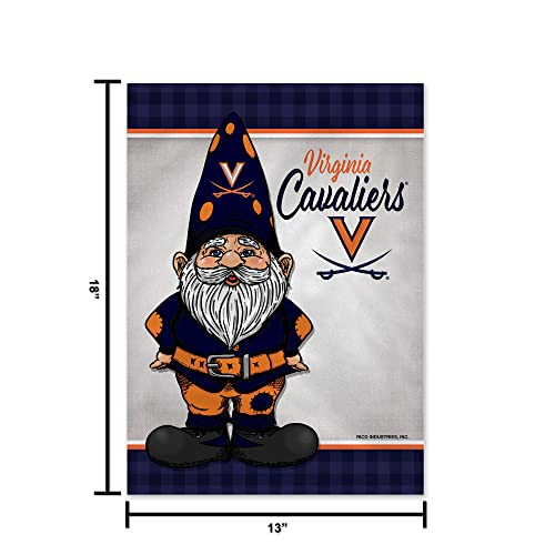 Rico Industries NCAA Virginia Cavaliers Gnome Spring 13" x 18" Double Sided Garden Flag - 757 Sports Collectibles