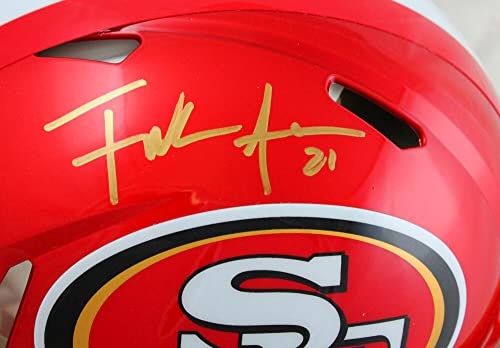 Frank Gore Signed F/S San Francisco 49ers Flash Speed Authentic Helmet-Beckett W Hologram Gold - 757 Sports Collectibles