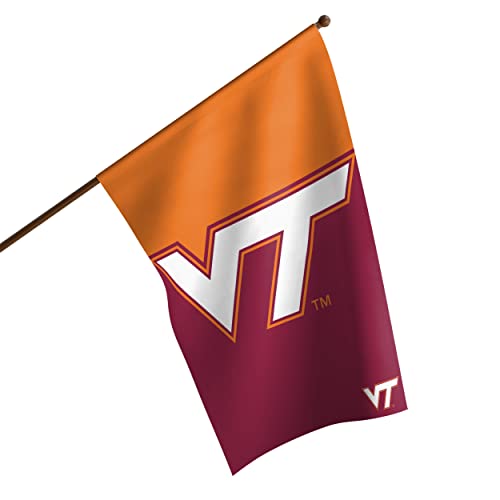 FOCO NCAA Virginia Tech Hokies Unisex Double Sided 40' x 28' Team Logo Vertical Flag, Vertical 40' x 28', One Size - 757 Sports Collectibles