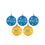 FOCO Los Angeles Chargers NFL 5 Pack Shatterproof Ball Ornament Set - 757 Sports Collectibles
