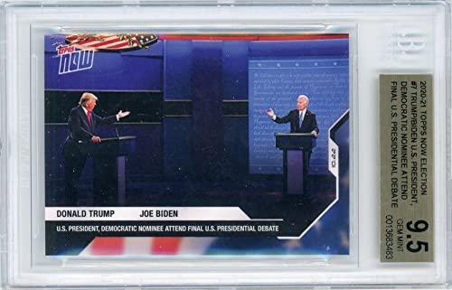 Donald Trump Joe Biden 2020 Topps Now Presidential Election Debate BGS 9.5 - 757 Sports Collectibles