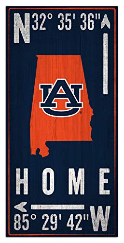 Fan Creations NCAA Auburn Tigers Unisex Auburn University Coordinate Sign, Team Color, 6 x 12 - 757 Sports Collectibles