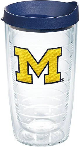 Tervis Made in USA Double Walled University of Michigan UM Wolverines Insulated Tumbler Cup Keeps Drinks Cold & Hot, 16oz, Big M - 757 Sports Collectibles
