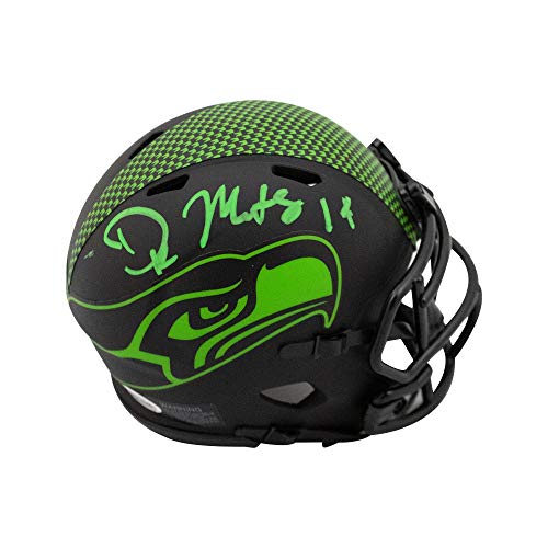 D.K. Metcalf Autographed Seattle Seahawks Eclipse Mini Football Helmet - BAS COA - 757 Sports Collectibles