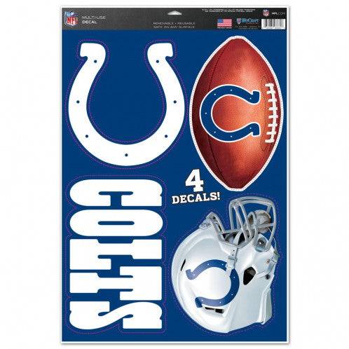 Indianapolis Colts Multi Use Large Decals (4 Pack) Indoor/Outdoor Repositionable - 757 Sports Collectibles