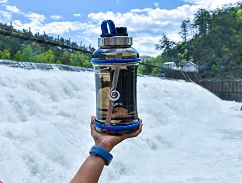 DR.HYDRO 2.2L Half Gallon Water Bottle with Straw-BPA Free Motivational Water Bottle / 2.2 Liter (74 Ounce) Large Water Bottle for Fitness and Outdoor Enthusiasts -Blue. - 757 Sports Collectibles