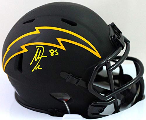 Antonio Gates Autographed SD Chargers Eclipse Speed Mini Helmet- Beckett W Yellow - 757 Sports Collectibles