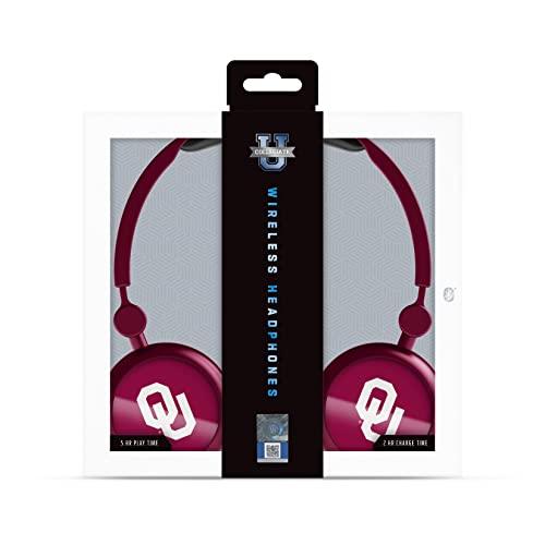 SOAR NCAA Bluetooth On-Ear Headphones, Oklahoma Sooners - 757 Sports Collectibles