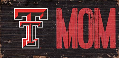 Fan Creations NCAA Texas Tech Red Raiders Unisex Texas Tech University MOM Sign, Team Color, 6 x 12 - 757 Sports Collectibles