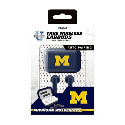 SOAR NCAA True Wireless Earbuds V.4, Michigan Wolverines - 757 Sports Collectibles