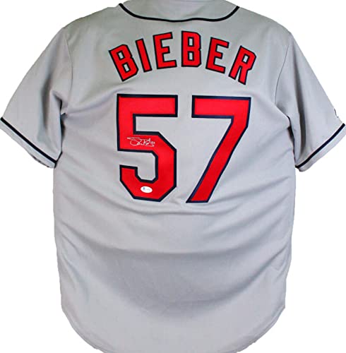 Shane Bieber Autographed Cleveland Indians Grey Majestic Jersey-Beckett W - 757 Sports Collectibles