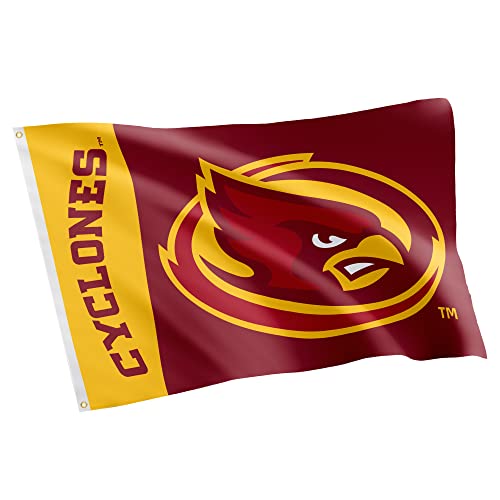 Desert Cactus Iowa State University Flag Cyclones ISU Flags Banners 100% Polyester Indoor Outdoor 3x5 (Team Name) - 757 Sports Collectibles