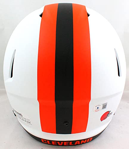 Baker Mayfield Autographed Cleveland Browns F/S Lunar Speed Helmet - Beckett W Orange - 757 Sports Collectibles