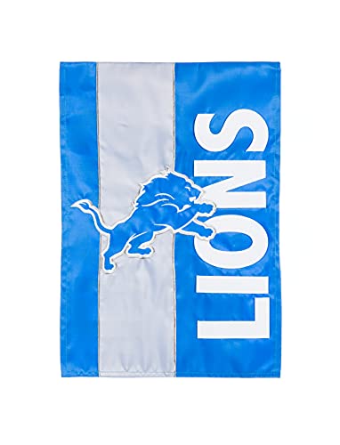 Team Sports America NFL Detroit Lions Embroidered Logo Applique House Flag, 28 x 44 inches Indoor Outdoor Double Sided Decor for Football Fans - 757 Sports Collectibles