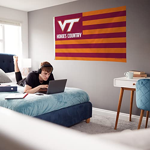 Rico Industries NCAA Virginia Tech Hokies Country 3' x 5' Banner Flag 3' x 5' Banner Flag Single Sided - Indoor or Outdoor - Home Décor - 757 Sports Collectibles
