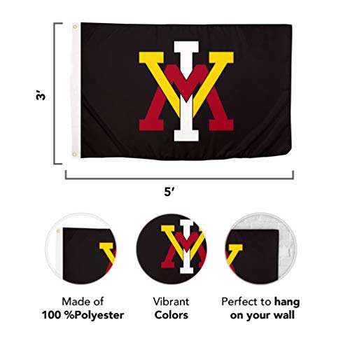 Desert Cactus Virginia Military Institute Flag Keydets VMI Flags Banners 100% Polyester Indoor Outdoor 3x5 (Style 2) - 757 Sports Collectibles