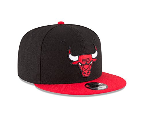New Era NBA Chicago Bulls Adult Men NBA 9Fifty 2Tone Snapback Cap,OSFA,Black - 757 Sports Collectibles