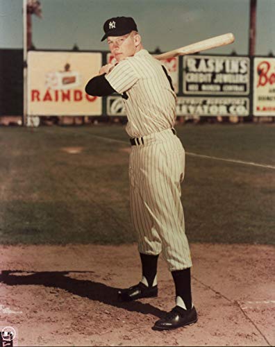 Yankees Mickey Mantle 8x10 PhotoFile Bat On Shoulder In 2 Hands Photo Un-signed - 757 Sports Collectibles