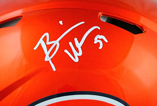 Brian Urlacher Autographed Chicago Bears F/S Flash Speed Authentic Helmet-Beckett W Hologram White - 757 Sports Collectibles