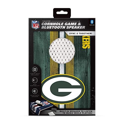SOAR NFL Tabletop Cornhole Game and Bluetooth Speaker, Green Bay Packers - 757 Sports Collectibles