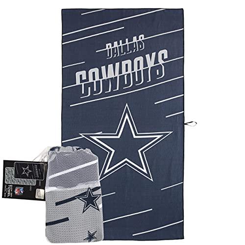 NORTHWEST NFL Dallas Cowboys Beach Towel & Mesh Bag Set, 32" x 64", Splitter - 757 Sports Collectibles