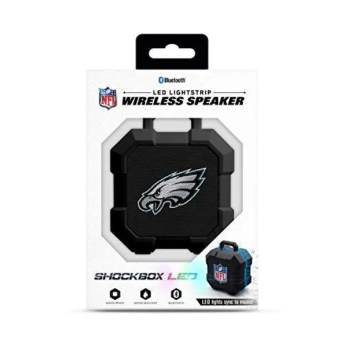NFL Philadelphia Eagles Shockbox LED Wireless Bluetooth Speaker, Team Color - 757 Sports Collectibles