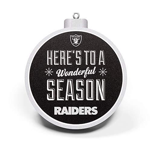 YouTheFan NFL Las Vegas Raiders 3D Logo Series Ornament - 757 Sports Collectibles