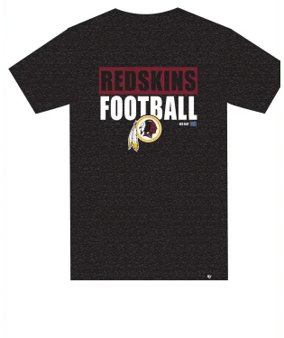 WASHINGTON FOOTBALL TEAM JET BLACK BLOCKOUT CLUB T MENS-2x