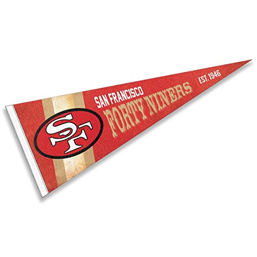 WinCraft San Francisco 49ers Throwback Vintage Retro Pennant Flag - 757 Sports Collectibles