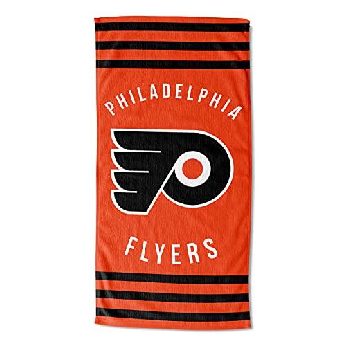 NORTHWEST NHL Philadelphia Flyers Beach Towel, 30" x 60", Stripes - 757 Sports Collectibles
