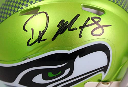 DK Metcalf Autographed Seahawks Flash Mini Helmet-Beckett W Hologram Black - 757 Sports Collectibles